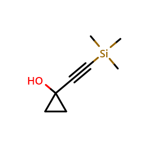 Chemical structure of 1-[(Trimethylsilyl)ethynyl]cyclopropanol , CAS 140840-83-1, AChemBlock AD283017