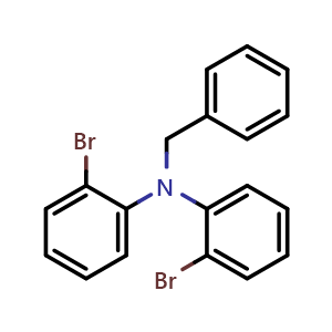 Chemical structure of N-Benzyl-2-bromo-N-(2-bromophenyl)aniline , CAS 1414521-33-7, AChemBlock AD283019