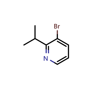 Chemical structure of 3-Bromo-2-isopropylpyridine , CAS 1417518-37-6, AChemBlock AD283022