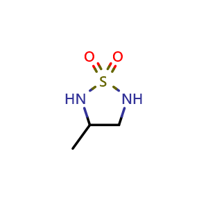 Chemical structure of 3-Methyl-1,2,5-thiadiazolidine 1,1-dioxide , CAS 158664-88-1, AChemBlock AD283043