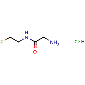 Chemical structure of 2-Amino-N-(2-fluoroethyl)acetamide hydrochloride , CAS 1803589-45-8, AChemBlock AD283063
