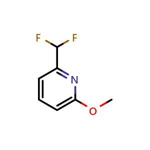 Chemical structure of 2-(Difluoromethyl)-6-methoxypyridine , CAS 1805302-02-6, AChemBlock AD283066