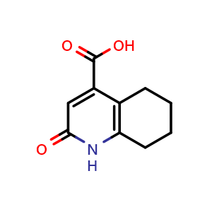 Chemical structure of 2-Oxo-1,2,5,6,7,8-hexahydroquinoline-4-carboxylic acid , CAS 181021-86-3, AChemBlock AD283068