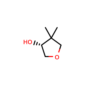 Chemical structure of (R)-4,4-Dimethyltetrahydrofuran-3-ol , CAS 1932075-88-1, AChemBlock AD283081