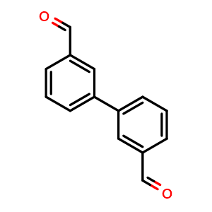 Chemical structure of [1,1'-Biphenyl]-3,3'-dicarbaldehyde , CAS 19800-47-6, AChemBlock AD283089