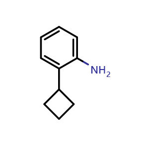 Chemical structure of 2-Cyclobutylaniline , CAS 19920-95-7, AChemBlock AD283090