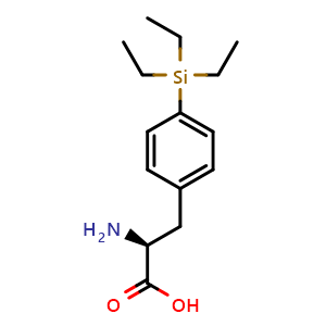 Chemical structure of 4-(Triethylsilyl)-L-phenylalanine , CAS 2004682-71-5, AChemBlock AD283093