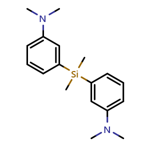 Chemical structure of 3,3'-(Dimethylsilanediyl)bis(N,N-dimethylaniline) , CAS 2101958-80-7, AChemBlock AD283109