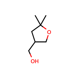 Chemical structure of (5,5-Dimethyltetrahydrofuran-3-yl)methanol , CAS 22600-85-7, AChemBlock AD283135