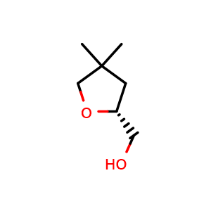 Chemical structure of (R)-(4,4-Dimethyltetrahydrofuran-2-yl)methanol , CAS 2381318-68-7, AChemBlock AD283165