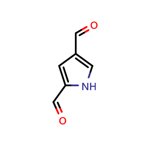 Chemical structure of 1H-Pyrrole-2,4-dicarbaldehyde , CAS 23999-91-9, AChemBlock AD283173