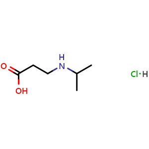 Chemical structure of 3-(Isopropylamino)propanoic acid hydrochloride , CAS 244189-70-6, AChemBlock AD283182