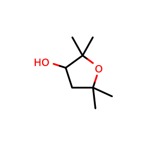 Chemical structure of 2,2,5,5-Tetramethyltetrahydrofuran-3-ol , CAS 29839-74-5, AChemBlock AD283221
