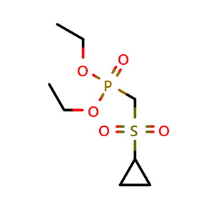 Chemical structure of Diethyl [(Cyclopropylsulfonyl)methyl]phosphonate , CAS 3026504-88-8, AChemBlock AD283225