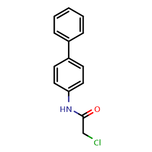 Chemical structure of N-(4-Biphenylyl)-2-chloroacetamide , CAS 3289-77-8, AChemBlock AD283239