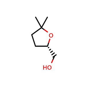 Chemical structure of (S)-(5,5-Dimethyltetrahydrofuran-2-yl)methanol , CAS 36326-34-8, AChemBlock AD283244