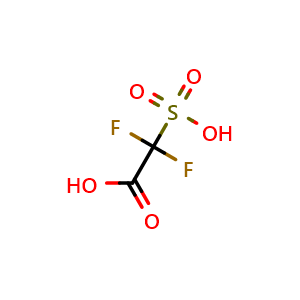 Chemical structure of 2,2-Difluoro-2-sulfoacetic acid , CAS 422-67-3, AChemBlock AD283252
