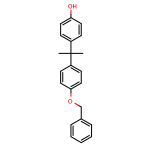 Chemical structure of 4-[2-[4-(Benzyloxy)phenyl]-2-propyl]phenol , CAS 42781-88-4, AChemBlock AD283254