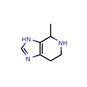 Chemical structure of 4-Methyl-4,5,6,7-tetrahydro-3H-imidazo[4,5-c]pyridine , CAS 56952-17-1, AChemBlock AD283262