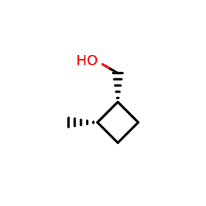 Chemical structure of (cis-2-Methylcyclobutyl)methanol , CAS 57705-64-3, AChemBlock AD283264