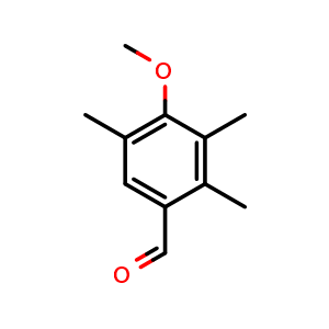 Chemical structure of 4-Methoxy-2,3,5-trimethylbenzaldehyde , CAS 59453-56-4, AChemBlock AD283266