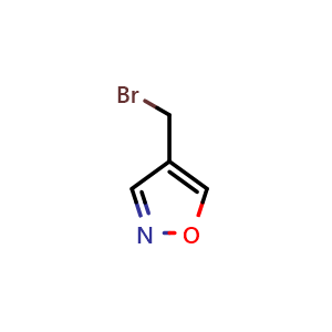 Chemical structure of 4-(Bromomethyl)isoxazole , CAS 6455-40-9, AChemBlock AD283271