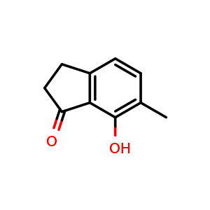 Chemical structure of 7-Hydroxy-6-methyl-1-indanone , CAS 68293-31-2, AChemBlock AD283273