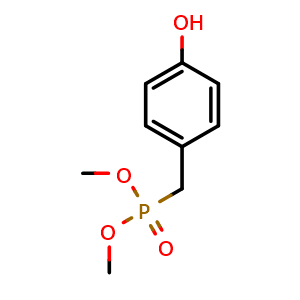 Chemical structure of Dimethyl 4-hydroxybenzylphosphonate , CAS 68997-88-6, AChemBlock AD283274