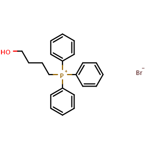 Chemical structure of (4-Hydroxybutyl)triphenylphosphonium bromide , CAS 87436-78-0, AChemBlock AD283284