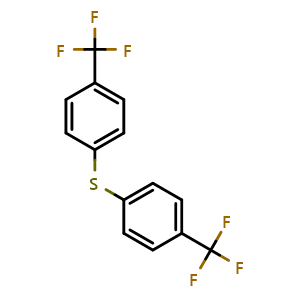 Chemical structure of Bis[4-(trifluoromethyl)phenyl]sulfane , CAS 90141-51-8, AChemBlock AD283291