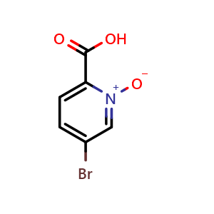 Chemical structure of 5-Bromo-2-carboxypyridine 1-oxide , CAS 959741-37-8, AChemBlock AD283306