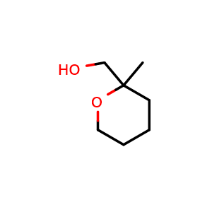 Chemical structure of (2-Methyltetrahydro-2H-pyran-2-yl)methanol , CAS 99335-70-3, AChemBlock AD283308