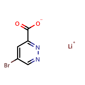 Chemical structure of lithium 5-bromopyridazine-3-carboxylate , AChemBlock AD283312