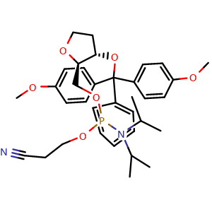 Chemical structure of Reverse Abasic Phosphoramidite , CAS 401813-16-9, AChemBlock AD283313