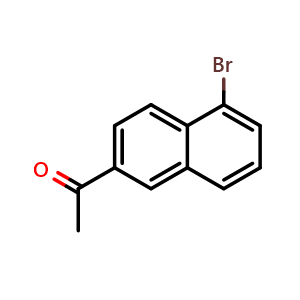 Chemical structure of 1-(5-Bromo-2-naphthyl)ethan-1-one , CAS 1228554-16-2, AChemBlock AD283326