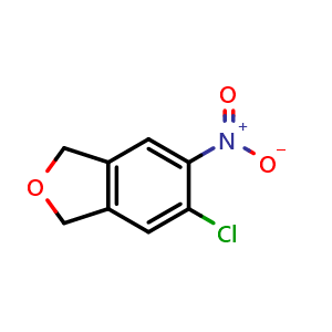 Chemical structure of 5-Chloro-1,3-dihydro-6-nitroisobenzofuran , CAS 2304496-02-2, AChemBlock AD283338