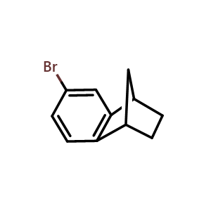 Chemical structure of 6-Bromo-1,2,3,4-tetrahydro-1,4-methanonaphthalene , CAS 16499-72-2, AChemBlock AD283347