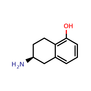 Chemical structure of (S)-6-Amino-5,6,7,8-tetrahydro-1-naphthol , CAS 85951-59-3, AChemBlock AD283348