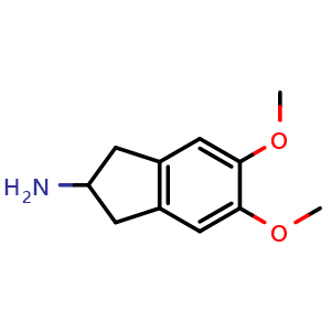 Chemical structure of 2-Amino-5,6-dimethoxyindane , CAS 83598-55-4, AChemBlock AD283356