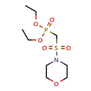 Chemical structure of Diethyl [(morpholinosulfonyl)methyl]phosphonate , CAS 1197205-00-7, AChemBlock AD283368