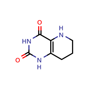 Chemical structure of 5,6,7,8-Tetrahydropyrido[3,2-d]pyrimidine-2,4(1H,3H)-dione , CAS 82933-86-6, AChemBlock AD283377