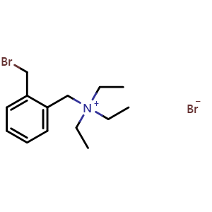 Chemical structure of N-[2-(Bromomethyl)benzyl]-N,N-diethylethanaminium bromide , CAS 1800531-84-3, AChemBlock AD283380