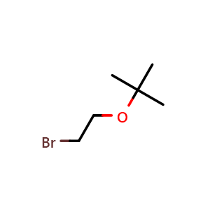 Chemical structure of 2-(2-Bromoethoxy)-2-methylpropane , CAS 5853-76-9, AChemBlock AD283386