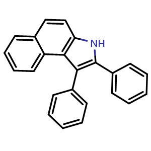 Chemical structure of 1,2-Diphenyl-3H-benzo[e]indole , CAS 55654-01-8, AChemBlock AD283391