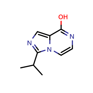 Chemical structure of 3-Isopropylimidazo[1,5-a]pyrazin-8-ol , CAS 1506675-85-9, AChemBlock AD283407