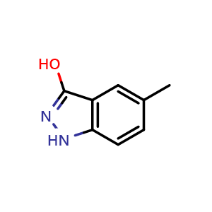Chemical structure of 5-Methyl-1H-indazol-3-ol , CAS 7364-26-3, AChemBlock AD283408