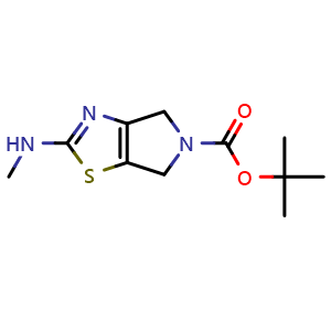 Chemical structure of 5-Boc-N-methyl-5,6-dihydro-4H-pyrrolo[3,4-d]thiazol-2-amine , CAS 3026330-48-0, AChemBlock AD283418