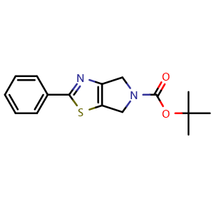 Chemical structure of 5-Boc-2-phenyl-5,6-dihydro-4H-pyrrolo[3,4-d]thiazole , CAS 3026330-47-9, AChemBlock AD283419