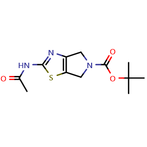 Chemical structure of N-(5-Boc-5,6-dihydro-4H-pyrrolo[3,4-d]thiazol-2-yl)acetamide , CAS 3026330-46-8, AChemBlock AD283420