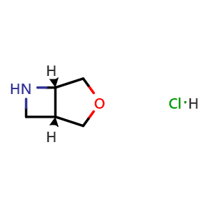 Chemical structure of (1R,5S)-3-Oxa-6-azabicyclo[3.2.0]heptane hydrochloride , CAS 2408936-87-6, AChemBlock AD283424
